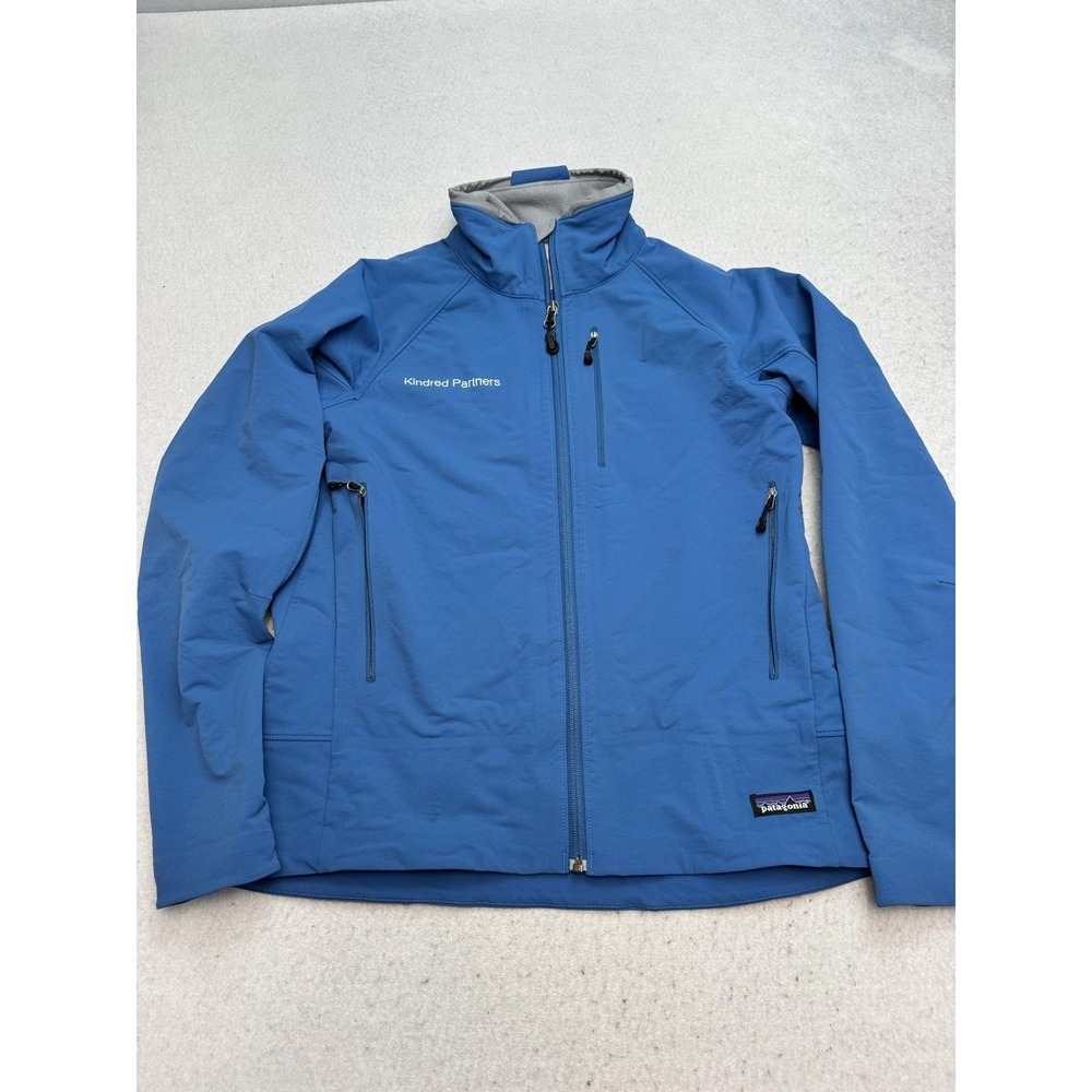 Patagonia Jacket Womens Medium Blue Softshell Full Zip Fleece Kindred Partners